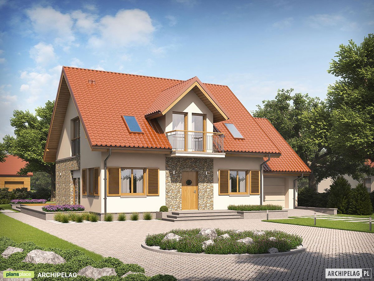 2-Story House Plan with Optional Bonus Room above Garage