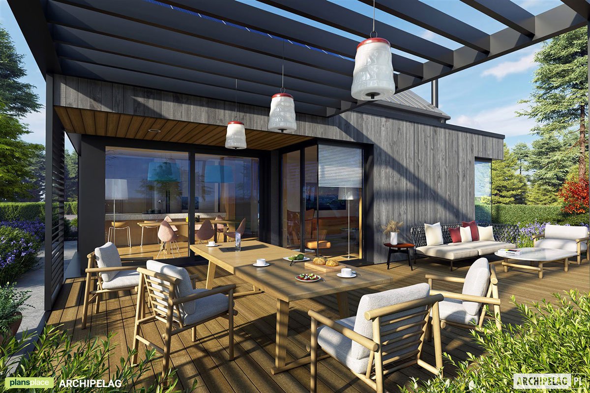 4-Bed, 1600 Sq Ft European Barnhouse Plan with Rear Porch