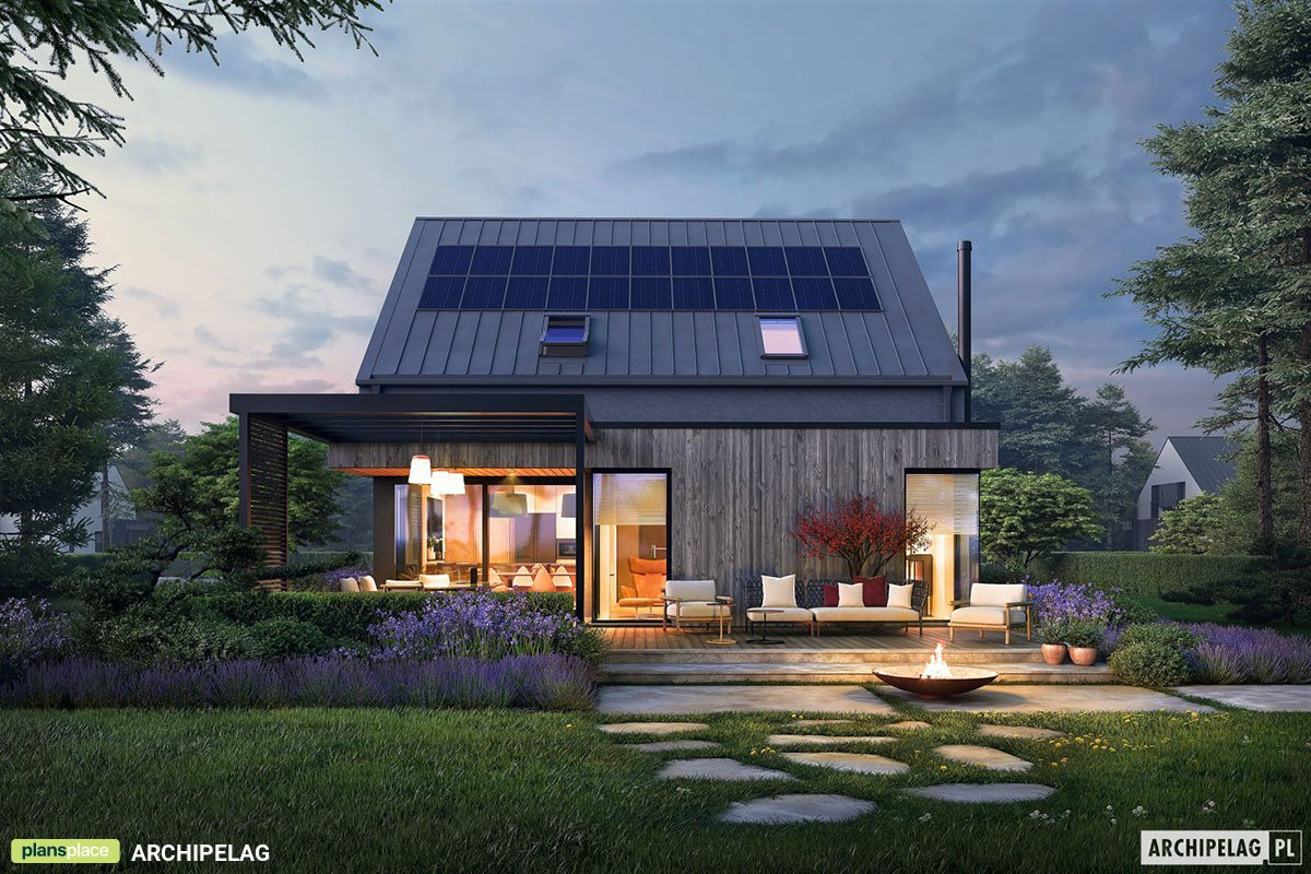 4-Bed, 1600 Sq Ft European Barnhouse Plan with Rear Porch