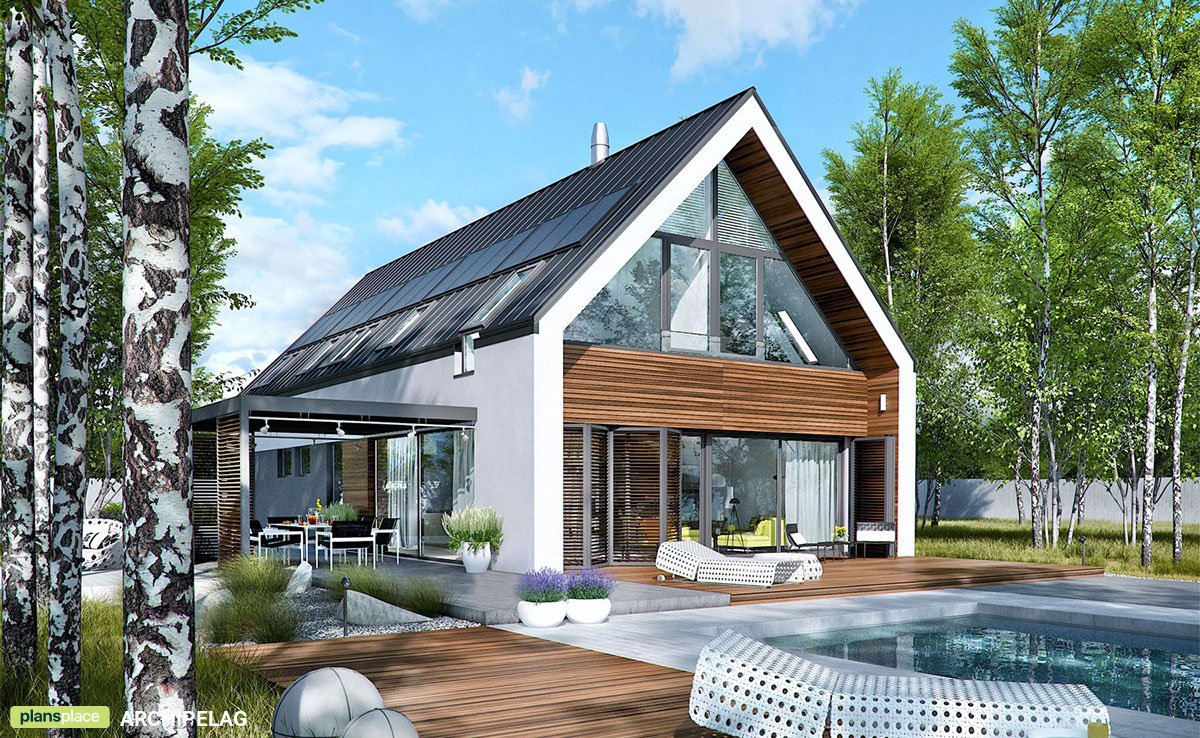 4-Bed, 2000 Sq Ft European Barndominium Plan with 2-Car Garage