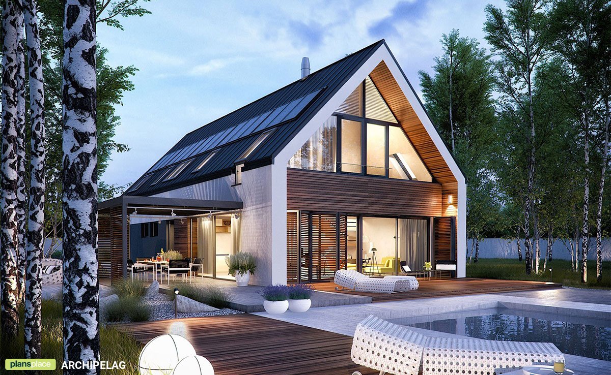 4-Bed, 2000 Sq Ft European Barndominium Plan with 2-Car Garage