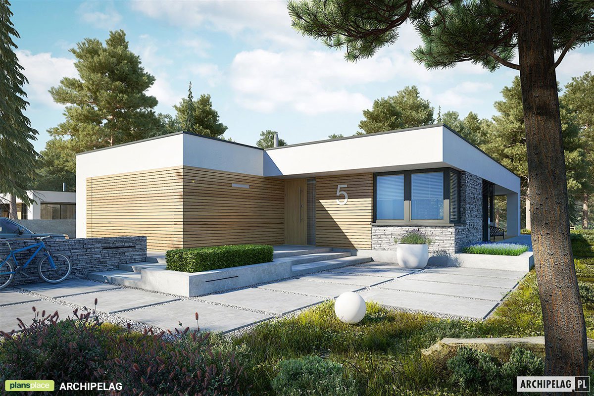 3-Bed, 1700 Sq Ft European Flat Roof House with Open Floor Plan