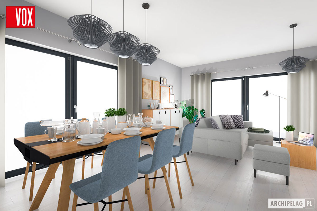 1-Story European House Plan with 3 Bedrooms and 1.5 Baths 