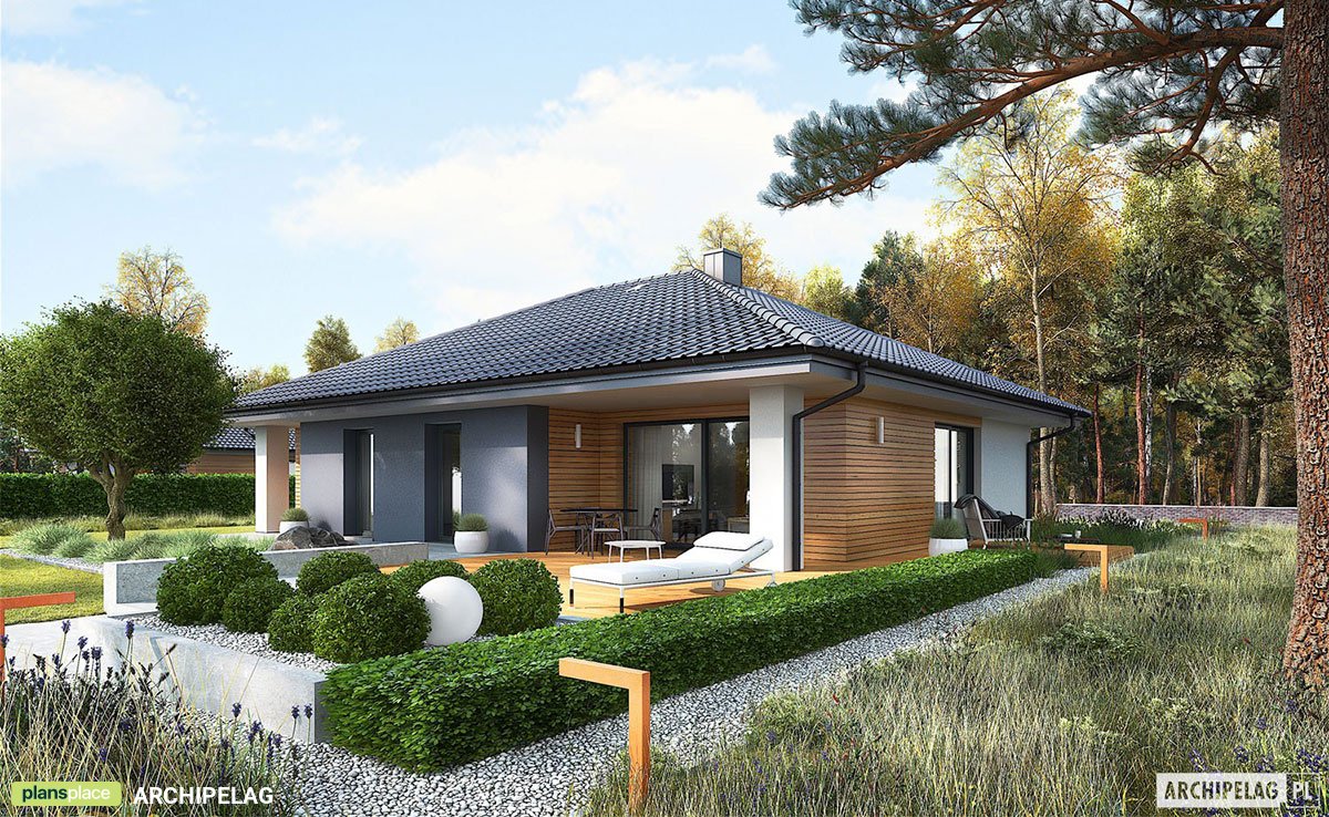 1-Story European House Plan with 3 Bedrooms and 1.5 Baths 