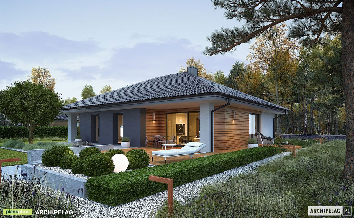 1-Story European House Plan with 3 Bedrooms and 1.5 Baths 