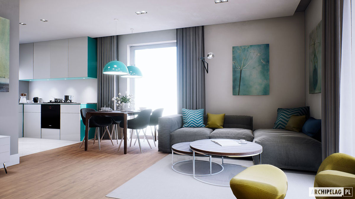 Vienstāva mājas projekts 106 m²: 3 Guļamistabas, 2 Vannasistabas, Atvērta virtuve, Garāža