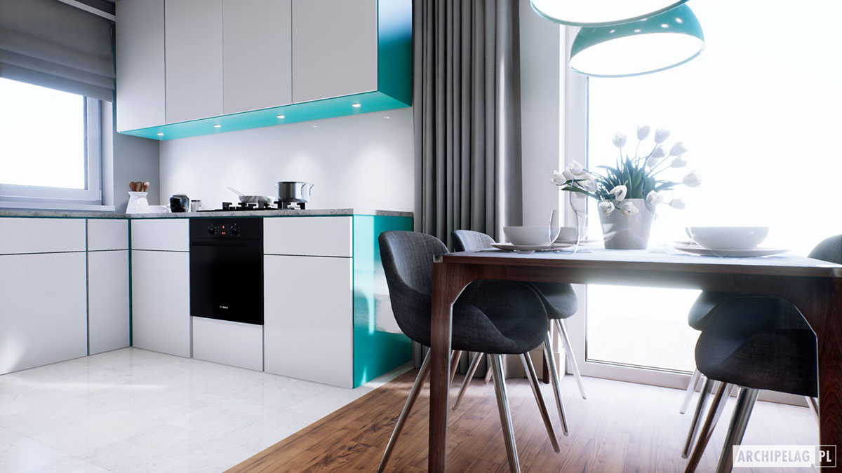 Vienstāva mājas projekts 106 m²: 3 Guļamistabas, 2 Vannasistabas, Atvērta virtuve, Garāža