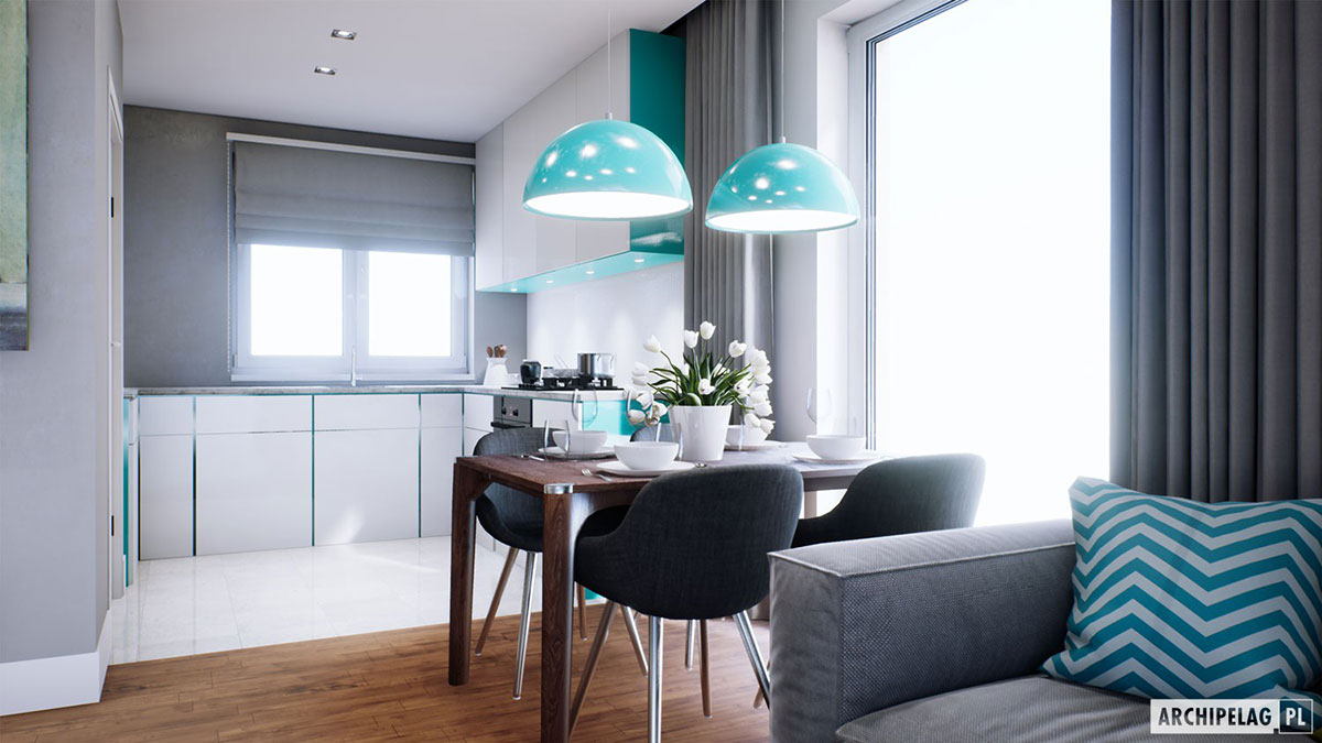 Vienstāva mājas projekts 106 m²: 3 Guļamistabas, 2 Vannasistabas, Atvērta virtuve, Garāža