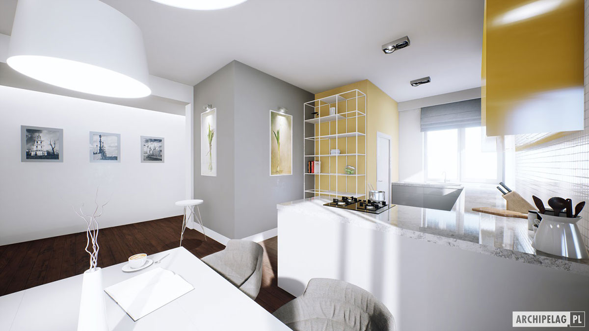 House Plan with 1-Car Garage and Fireplace in Family Room