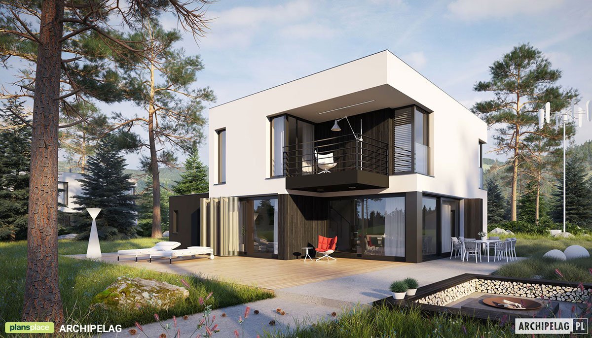 Divstāvu mājas projekts 157 m²: 3 Guļamistabas, 3 Vannasistabas, Atvērta virtuve, Garāža