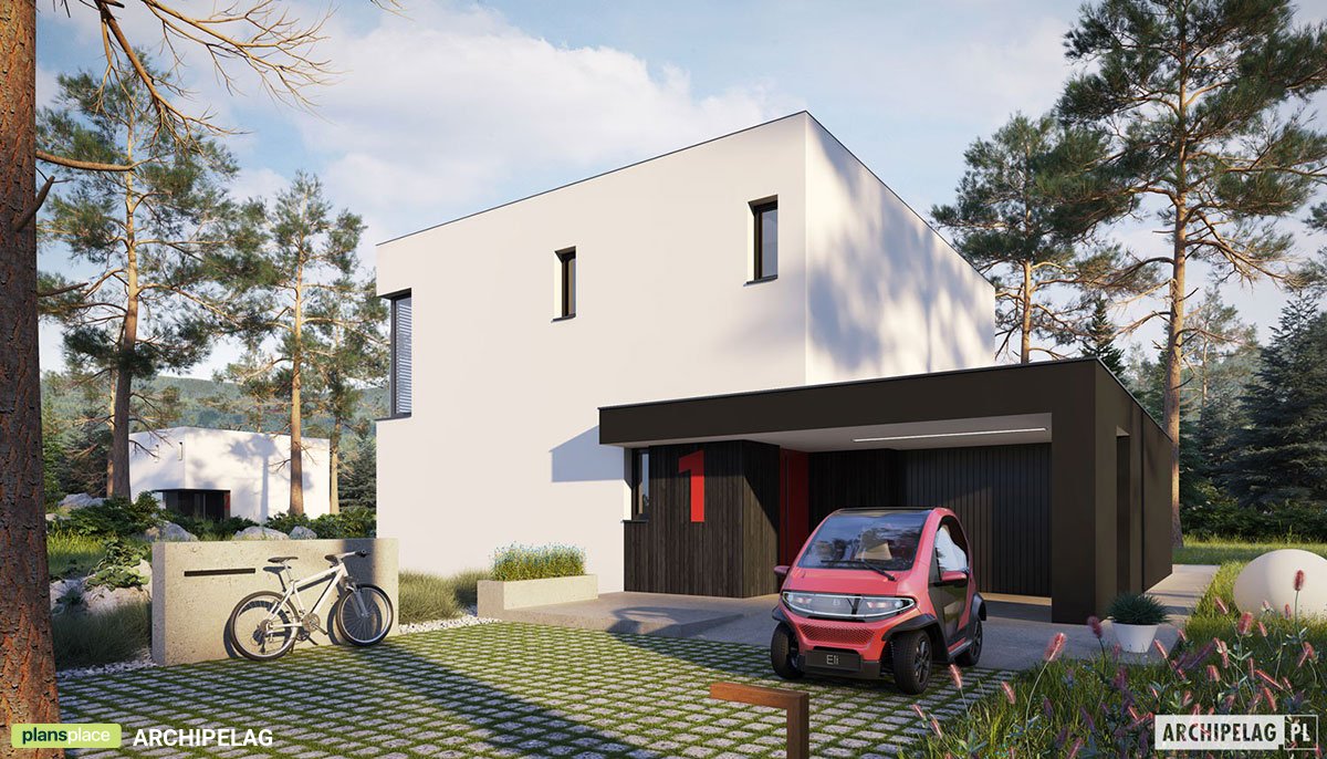Divstāvu mājas projekts 157 m²: 3 Guļamistabas, 3 Vannasistabas, Atvērta virtuve, Garāža