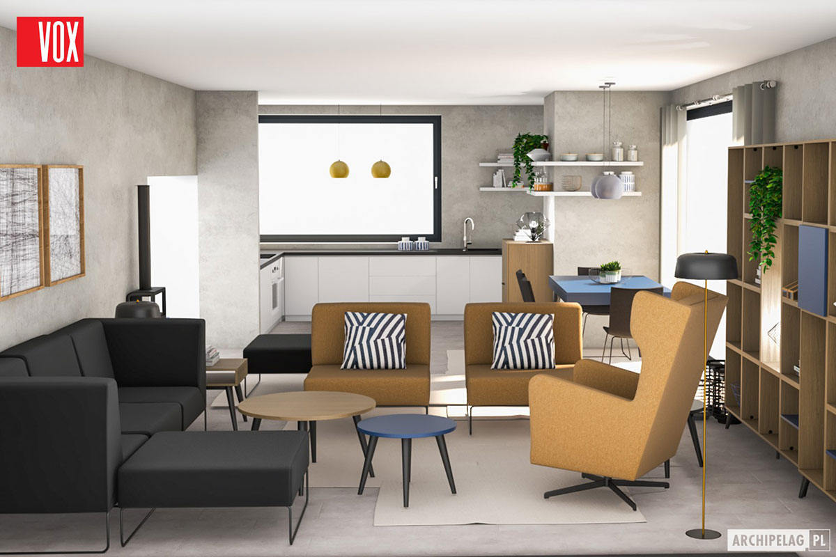 Vienstāva mājas projekts 150 m²: 3 Guļamistabas, 2 Vannasistabas, Atvērta virtuve, Garāža
