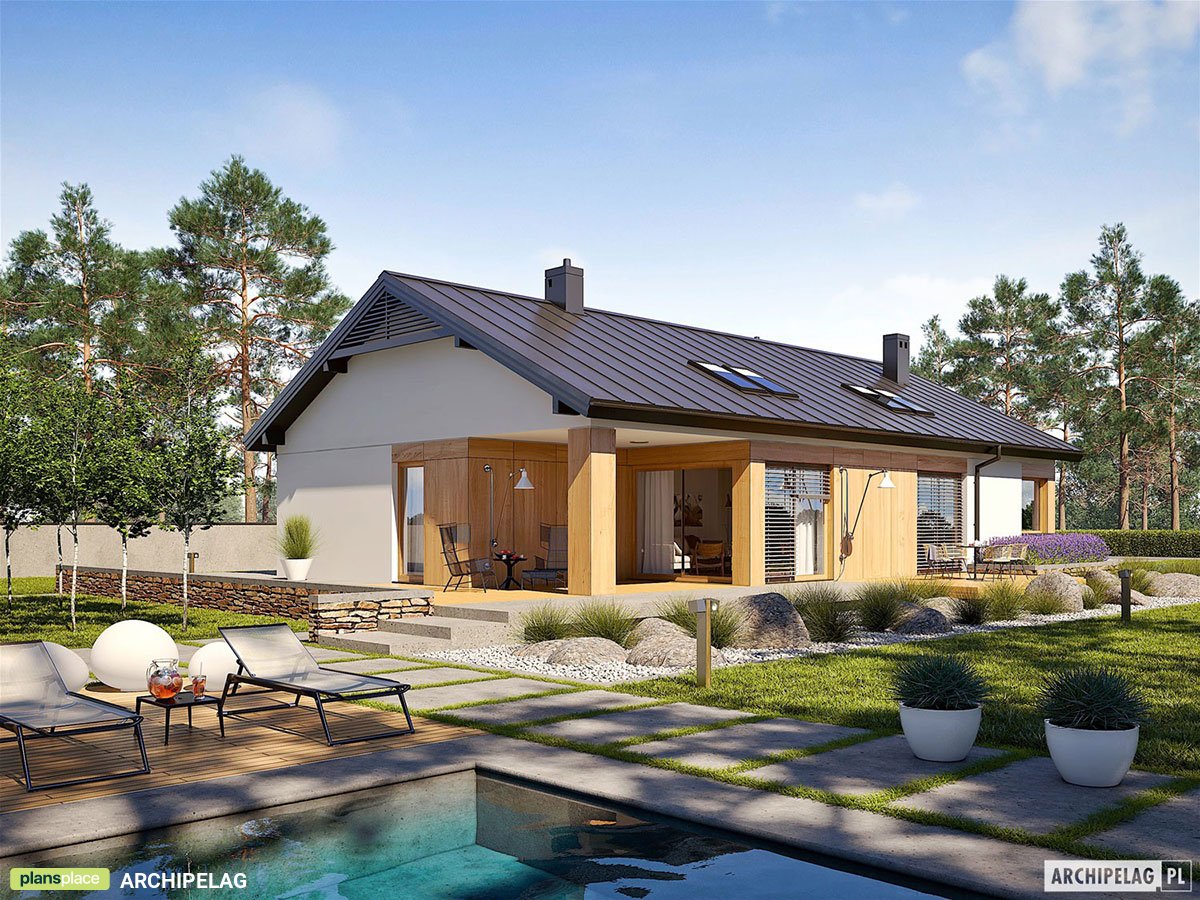 House Plan with 2-Car Garage and Fireplace in Family Room