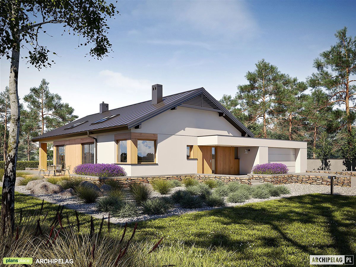 House Plan with 2-Car Garage and Fireplace in Family Room