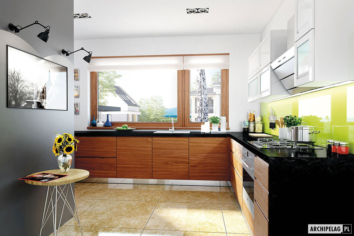 Vienstāva mājas projekts 170 m²: 3 Guļamistabas, 2 Vannasistabas, Garāža