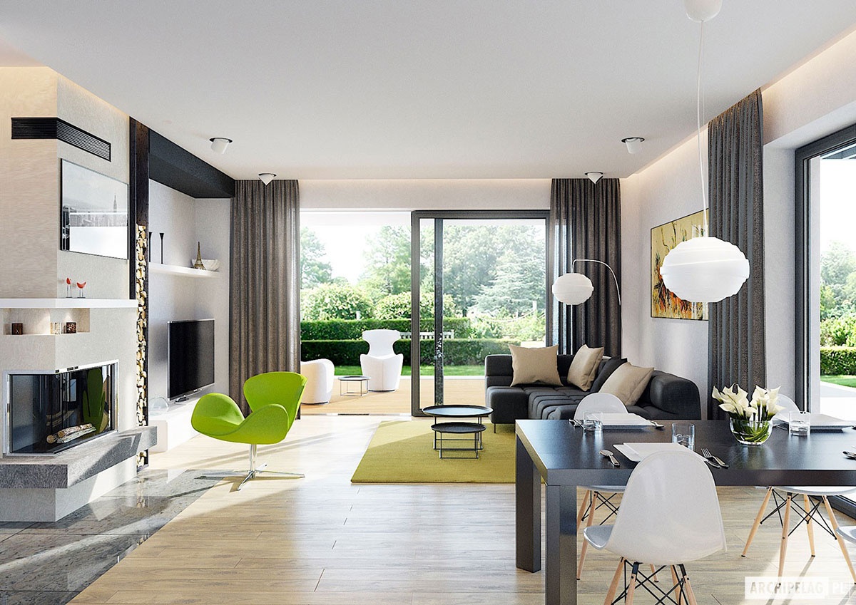 One Level House Plan with Bonus Room, 2 Beds and 1-Car Garage