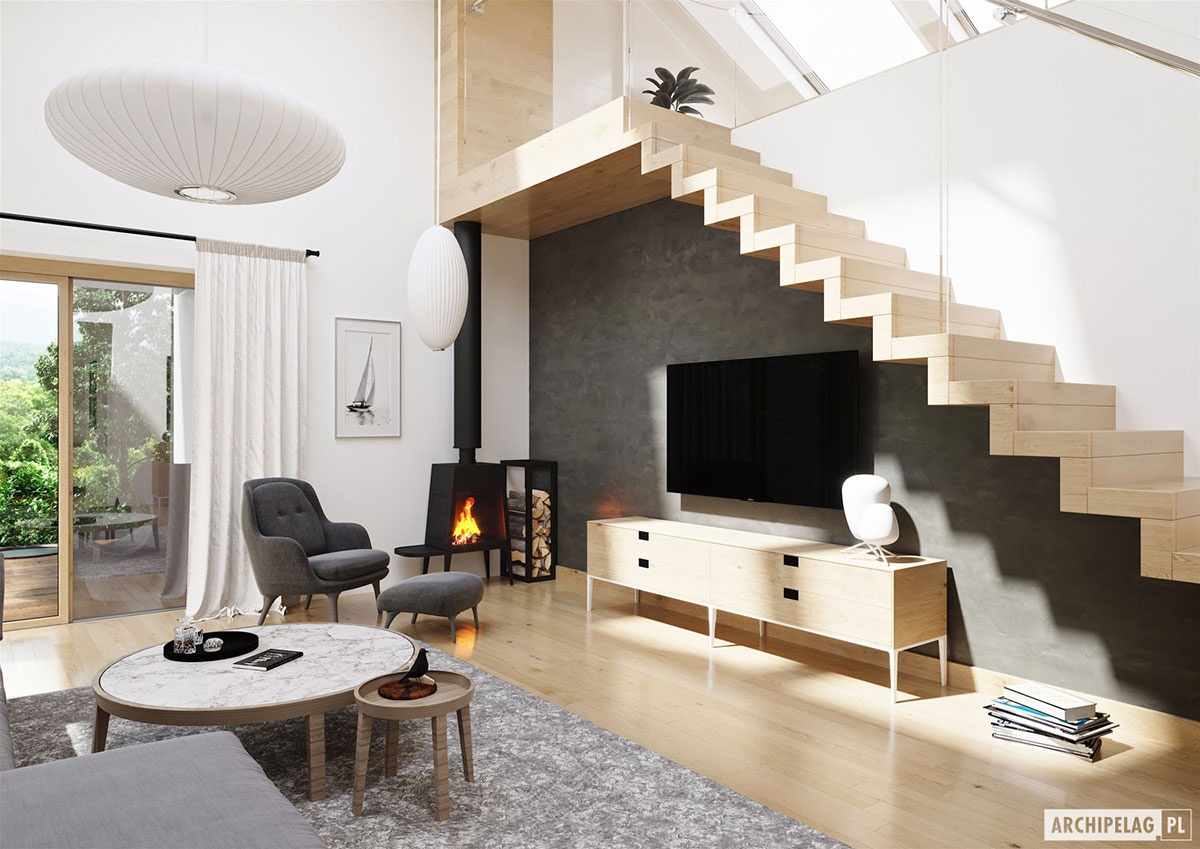 Two Storey House Plan with Open to Below and 2 Bonus Rooms