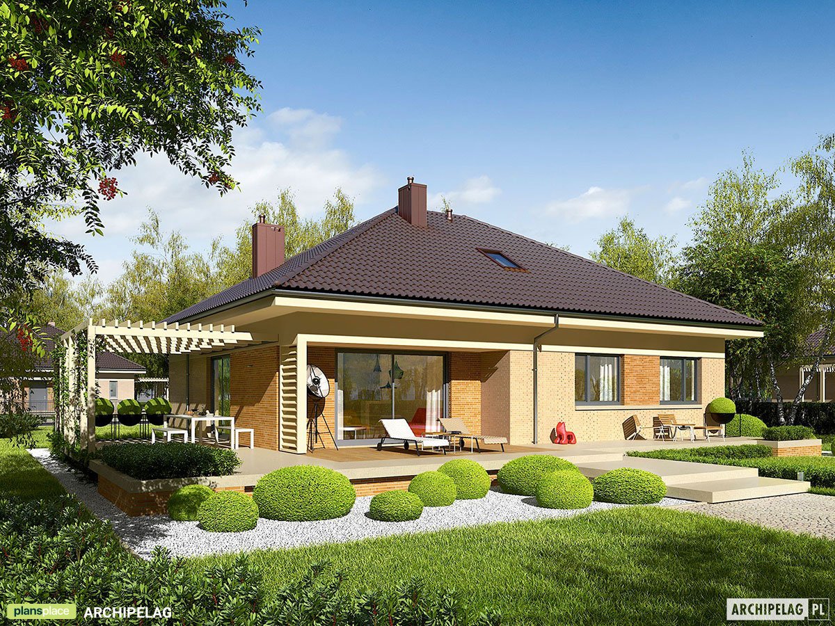 One Story House Plan with Optional Bonus Room and 3 Bedrooms