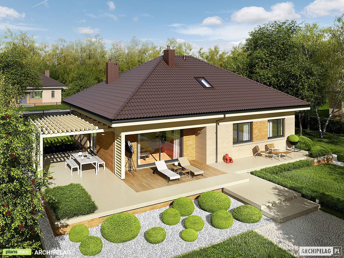 One Story House Plan with Optional Bonus Room and 3 Bedrooms