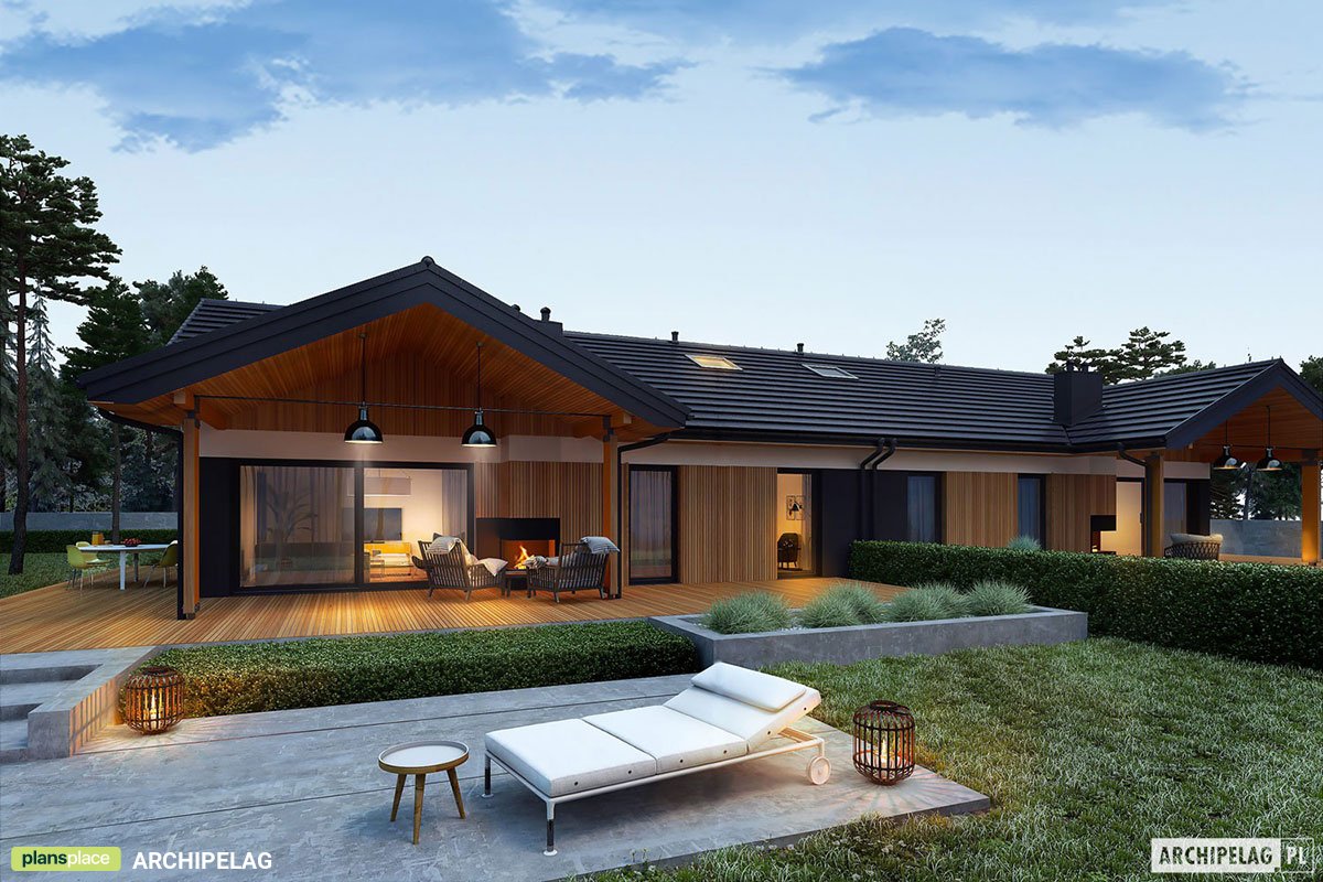 Traditional One Story Duplex House Plan with 2-Car Garage