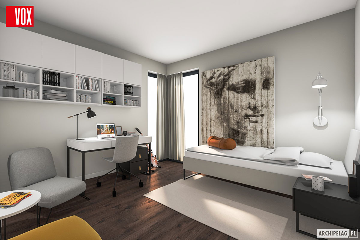 Divstāvu mājas projekts 133 m²: 3 Guļamistabas, 3 Vannasistabas, Atvērta virtuve, bez Garāžas