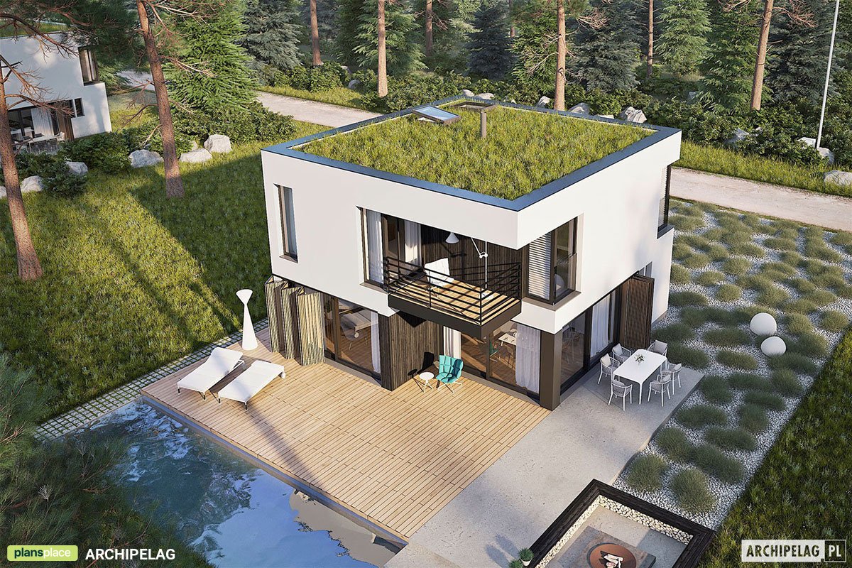 Divstāvu mājas projekts 133 m²: 3 Guļamistabas, 3 Vannasistabas, Atvērta virtuve, bez Garāžas