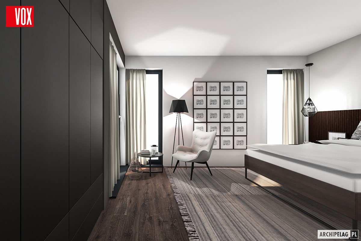 Divstāvu mājas projekts 133 m²: 3 Guļamistabas, 3 Vannasistabas, Atvērta virtuve, bez Garāžas
