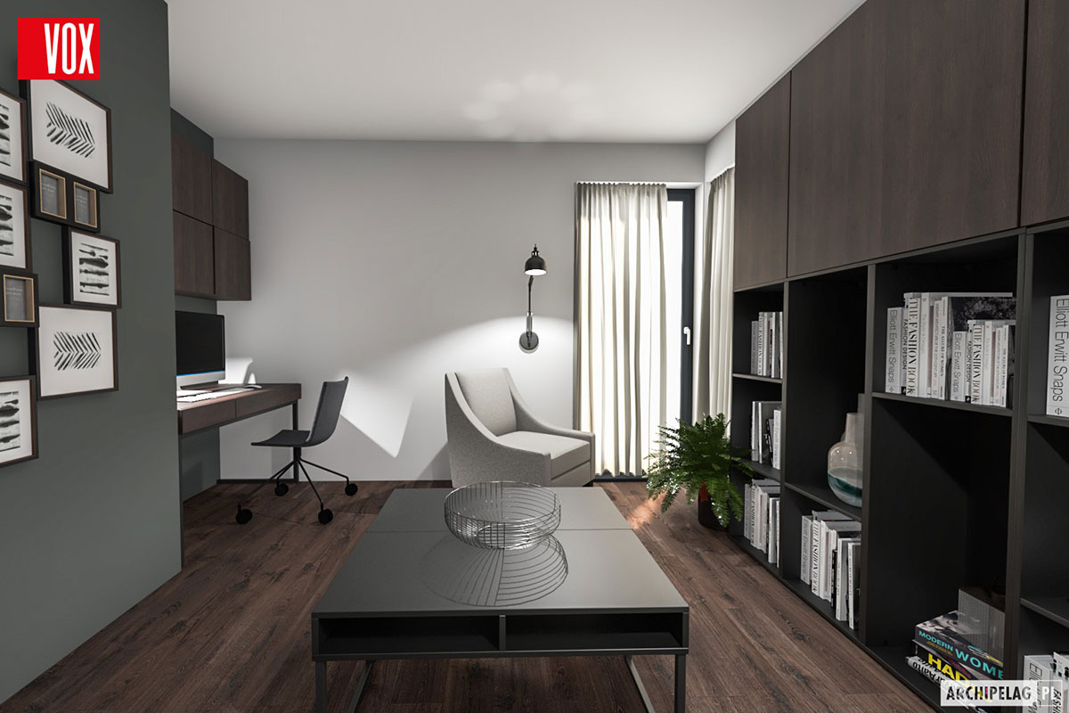 1400 Sq Ft 2-Story Cubic House with Open Floor Plan