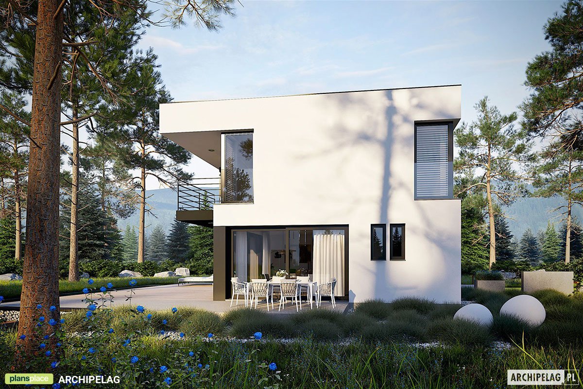 Divstāvu mājas projekts 133 m²: 3 Guļamistabas, 3 Vannasistabas, Atvērta virtuve, bez Garāžas