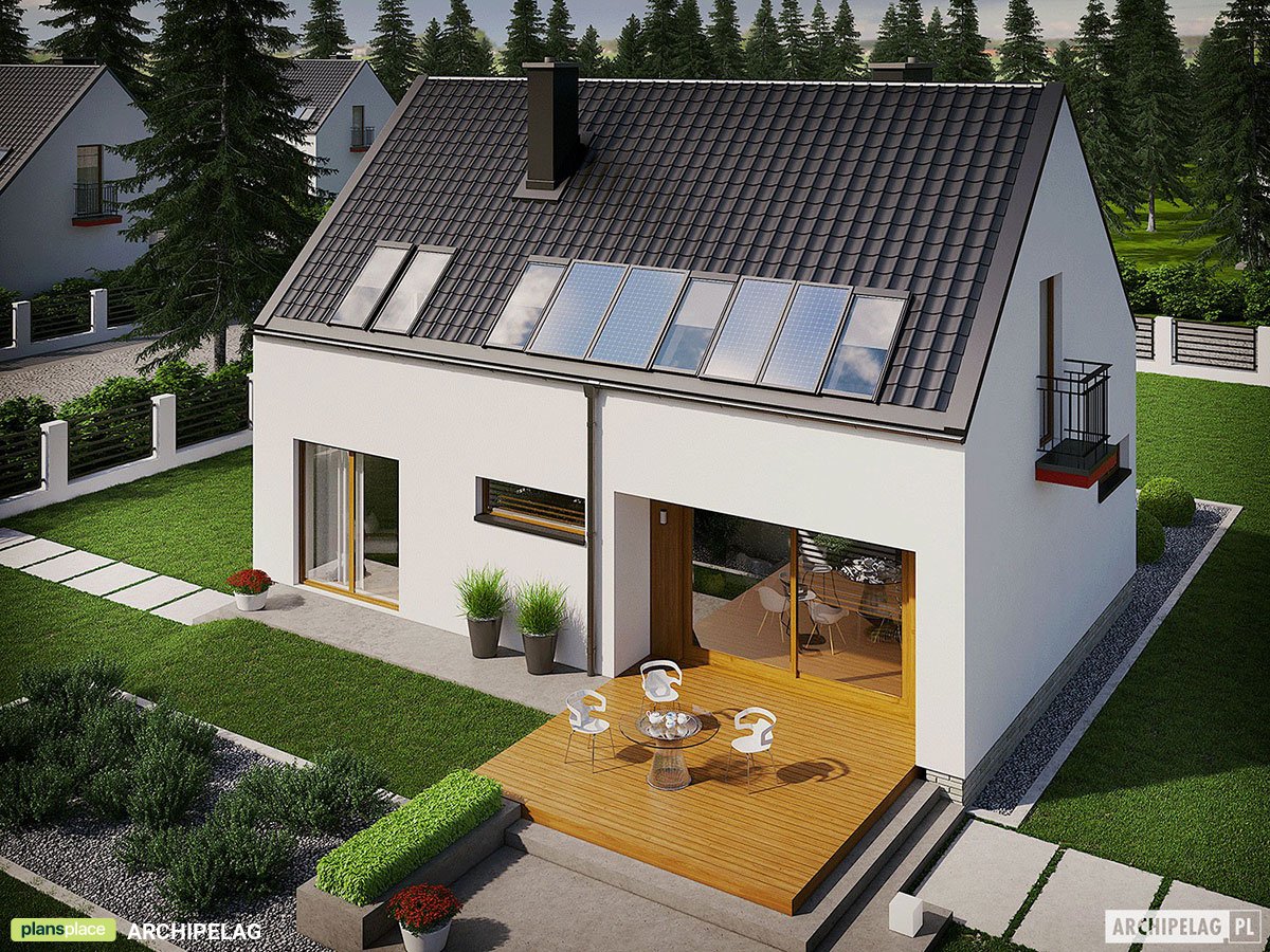 1100 Sq Ft Small Barnhouse Plan with 3 Bedrooms Upstairs