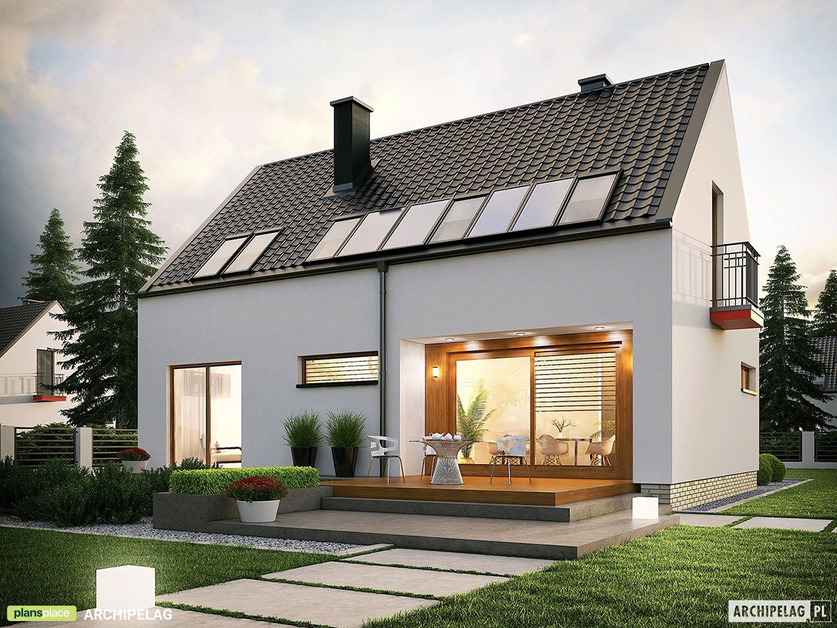 1100 Sq Ft Small Barnhouse Plan with 3 Bedrooms Upstairs