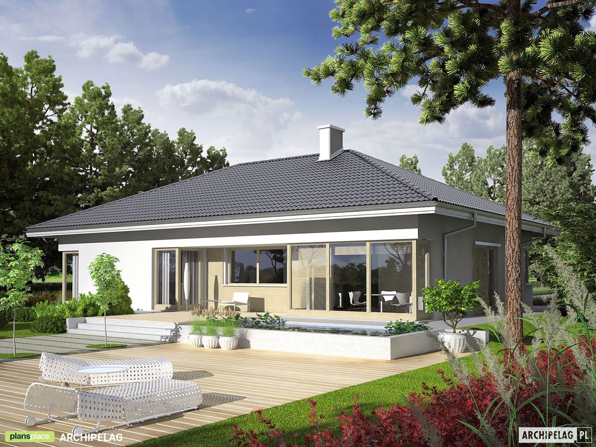 Vienstāva mājas projekts 160 m²: 3 Guļamistabas, 2 Vannasistabas, Garāža