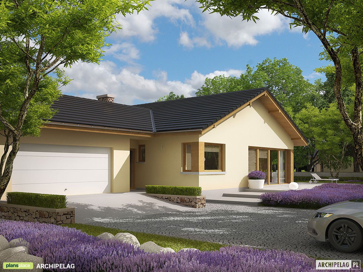 Vienstāva mājas projekts 169 m²: 3 Guļamistabas, 2 Vannasistabas, Garāža