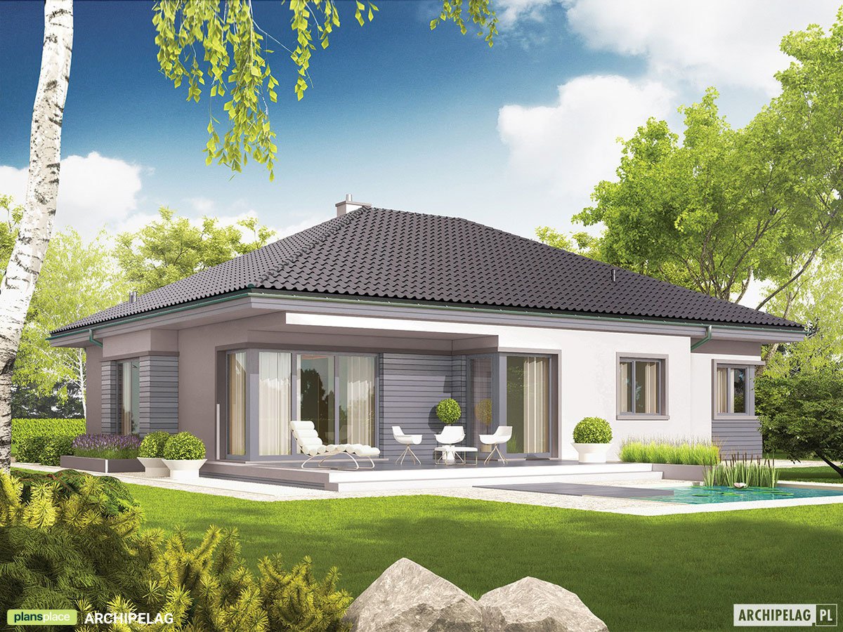 Vienstāva mājas projekts 158 m²: 3 Guļamistabas, 2 Vannasistabas, Atvērta virtuve, Garāža