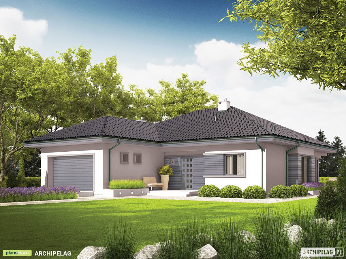 Vienstāva mājas projekts 158 m²: 3 Guļamistabas, 2 Vannasistabas, Atvērta virtuve, Garāža