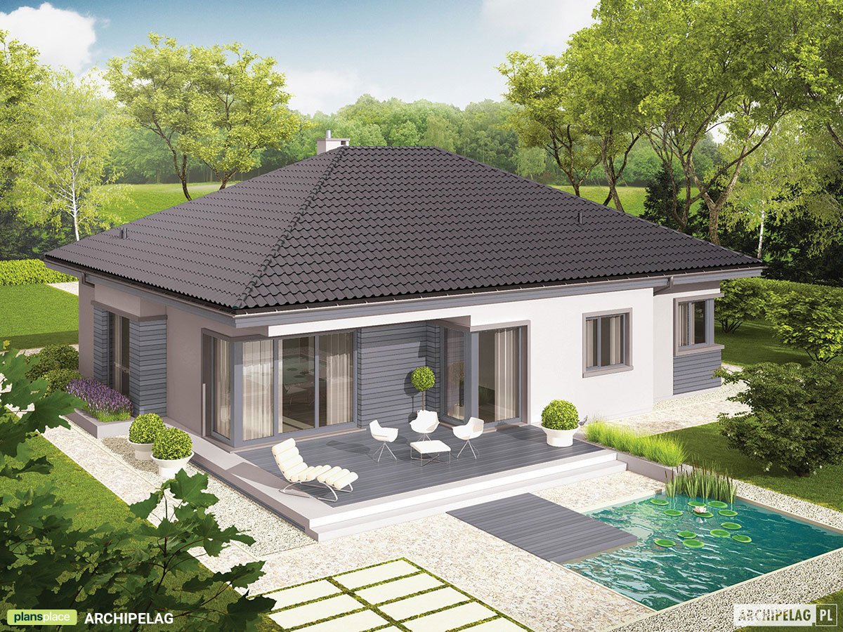 Vienstāva mājas projekts 158 m²: 3 Guļamistabas, 2 Vannasistabas, Atvērta virtuve, Garāža