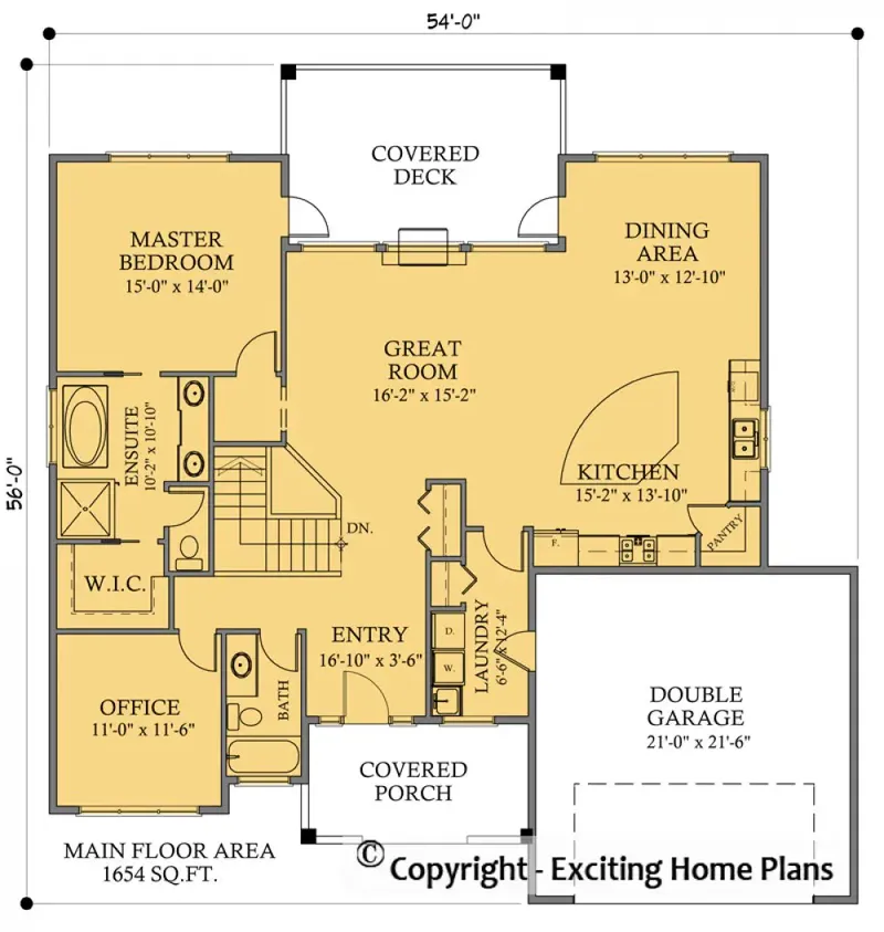 1. stāvs 7 – Vienstāva mājas projekts 348 m², 3 Guļamistabas — 41307R