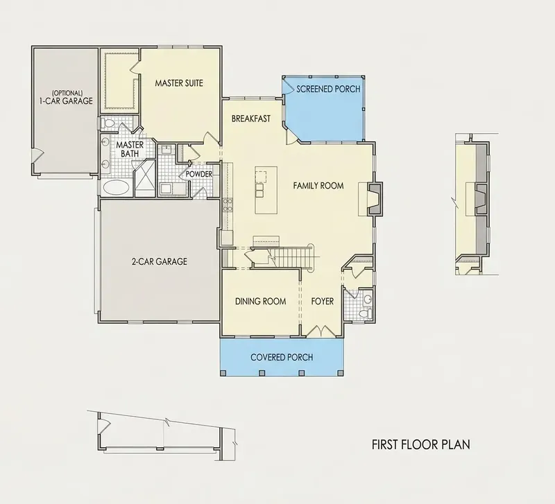 1. stāvs 19 – Mājas projekts ar mansardu 267 m², 4 Guļamistabas — 27410R