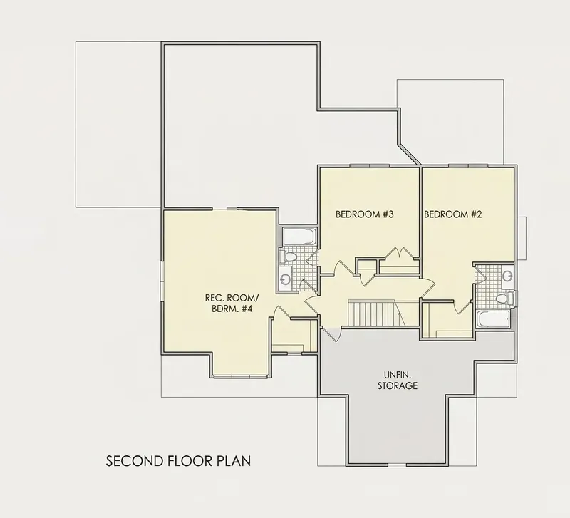 2. stāvs 20 – Mājas projekts ar mansardu 267 m², 4 Guļamistabas — 27410R