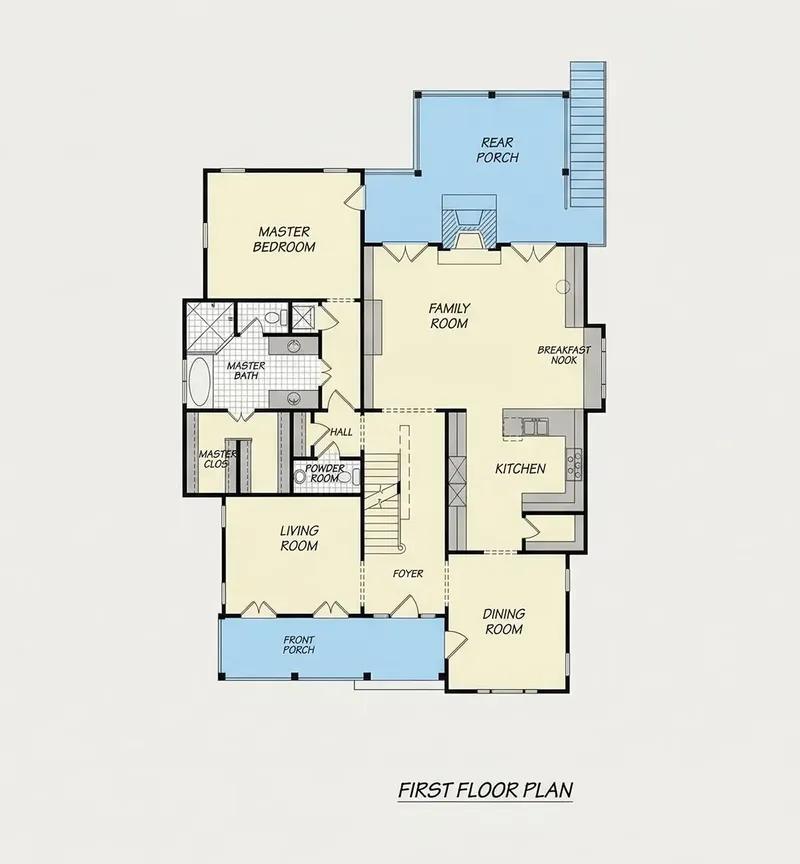 1. stāvs 8 – Mājas projekts ar mansardu 295 m², 4 Guļamistabas — 70856R