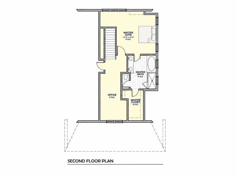 2. stāvs 12 – Trīsstāvu mājas projekts 121 m², 4 Guļamistabas — 94231R
