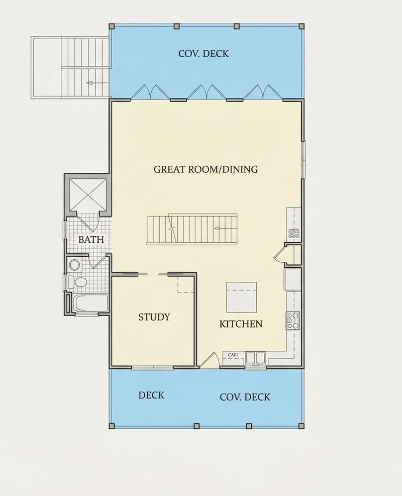 2. stāvs 11 – Trīsstāvu mājas projekts 483 m², 3 Guļamistabas — 15834R