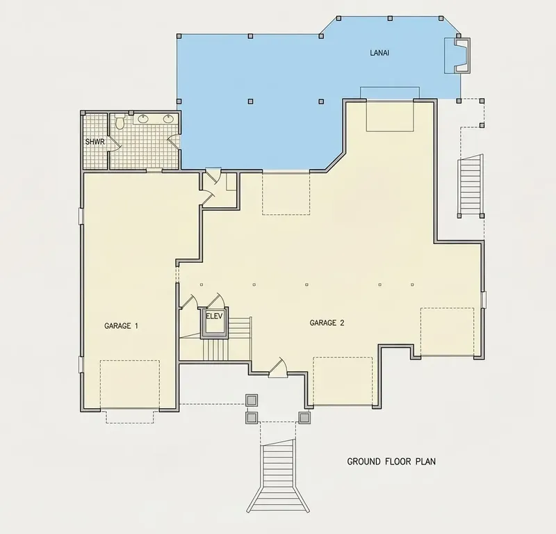 Pagrabs 8 – Trīsstāvu mājas projekts 392 m², 4 Guļamistabas — 81508R