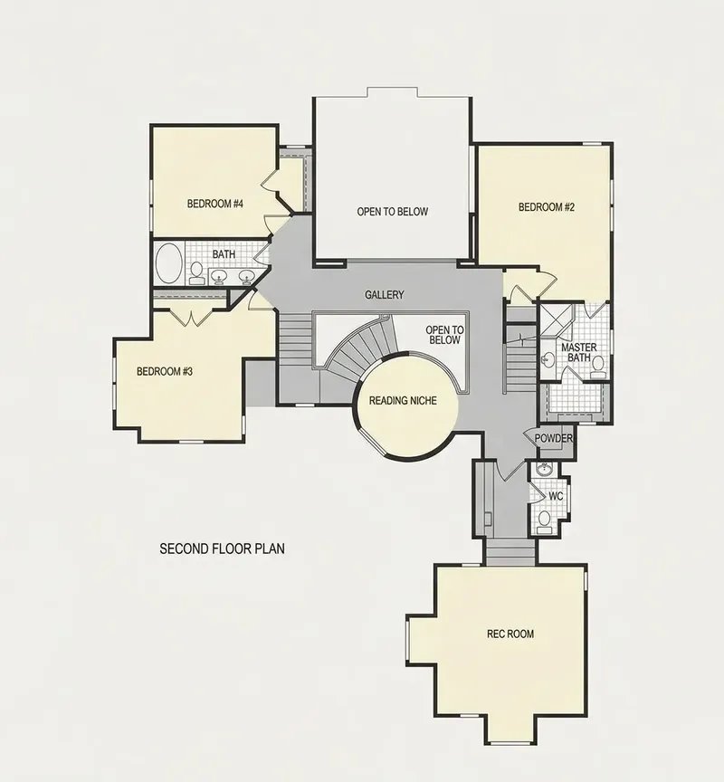 2. stāvs 23 – Divstāvu mājas projekts 399 m², 4 Guļamistabas — 88919R