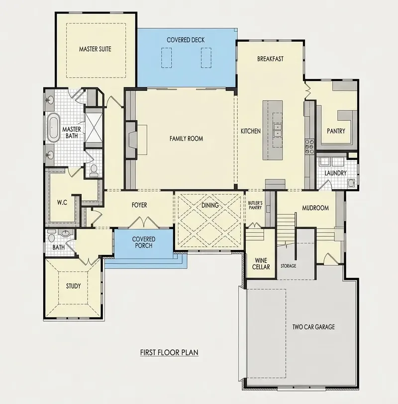 1. stāvs 21 – Mājas projekts ar mansardu 398 m², 4 Guļamistabas — 43606R