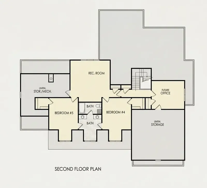2. stāvs 11 – Mājas projekts ar mansardu 329 m², 4 Guļamistabas — 45616R
