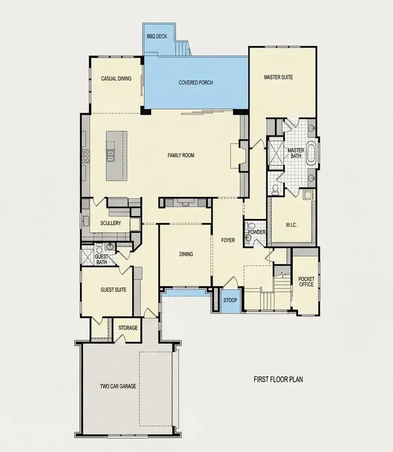 1. stāvs 22 – Divstāvu mājas projekts 479 m², 5 Guļamistabas — 63139R