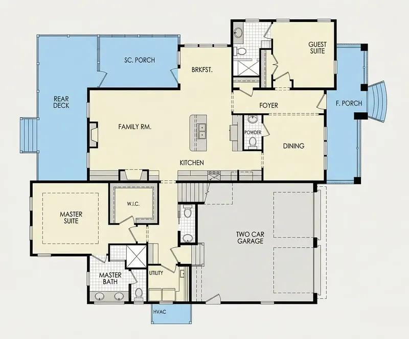 1. stāvs 28 – Mājas projekts ar mansardu 247 m², 3 Guļamistabas — 94736R