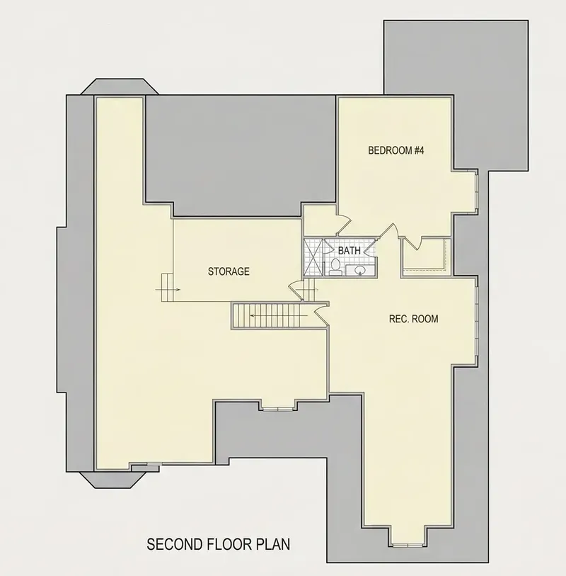 2. stāvs 10 – Mājas projekts ar mansardu 698 m², 6 Guļamistabas — 84878R
