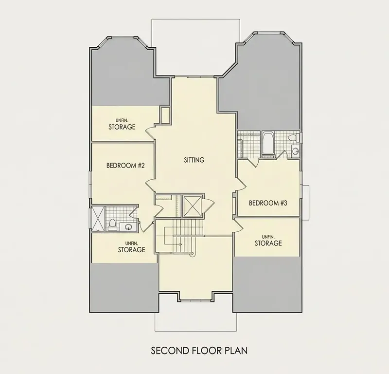 2. stāvs 19 – Mājas projekts ar mansardu 422 m², 4 Guļamistabas — 24814R